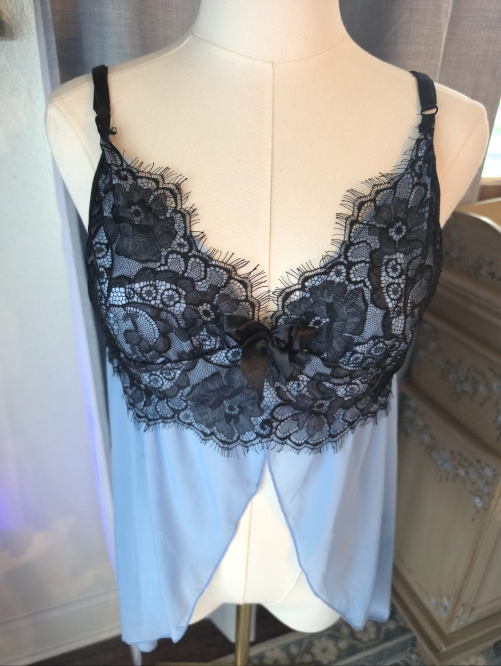 Blue And Black Lingerie
